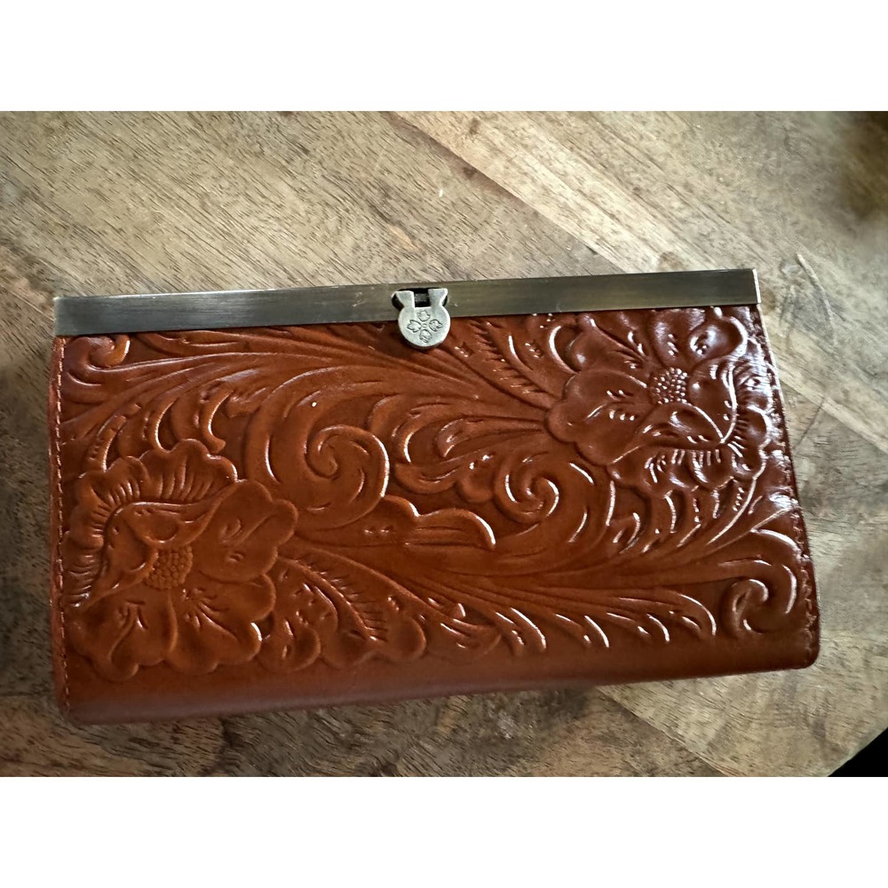 Patricia Nash Bi fold  Floral Tooled Wallet